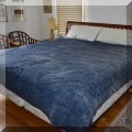 F31. Ethan Allen Impressions cherry king headboard and bed.  